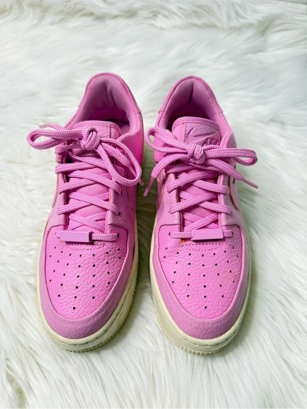 Nike Air Force 1 Women Pink Leather Sneakers